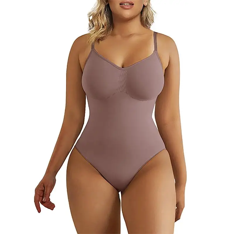 Бесшовное боди SHAPERX Корректирующее белье для живота Женское с рельефной талией и