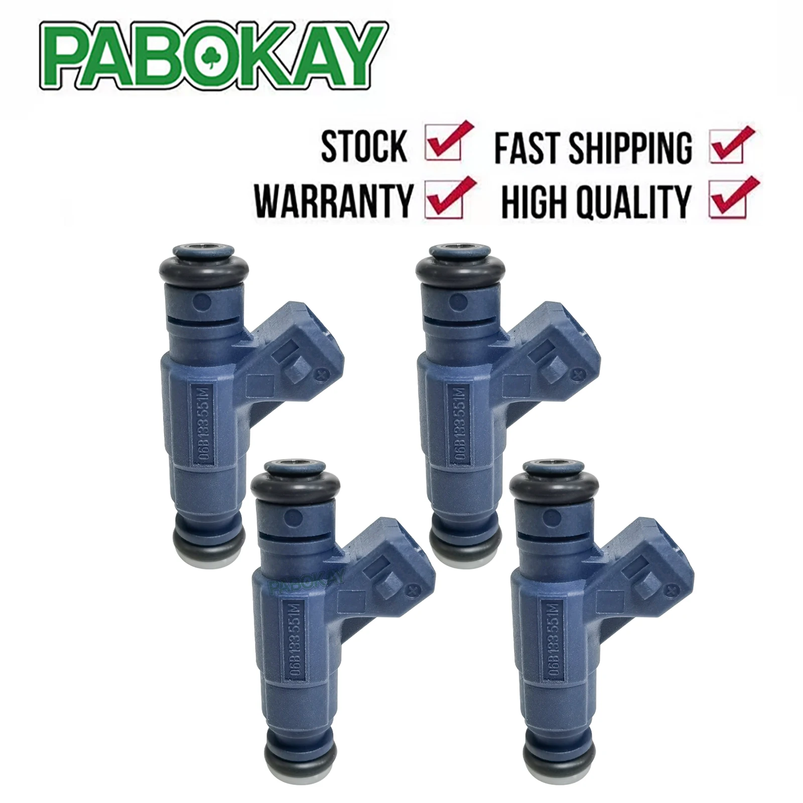 

4 Pieces x For Audi A4 Quattro VW Passat 1.8L I4 2000-2006 Fuel Injector 0280156065 06B133551M