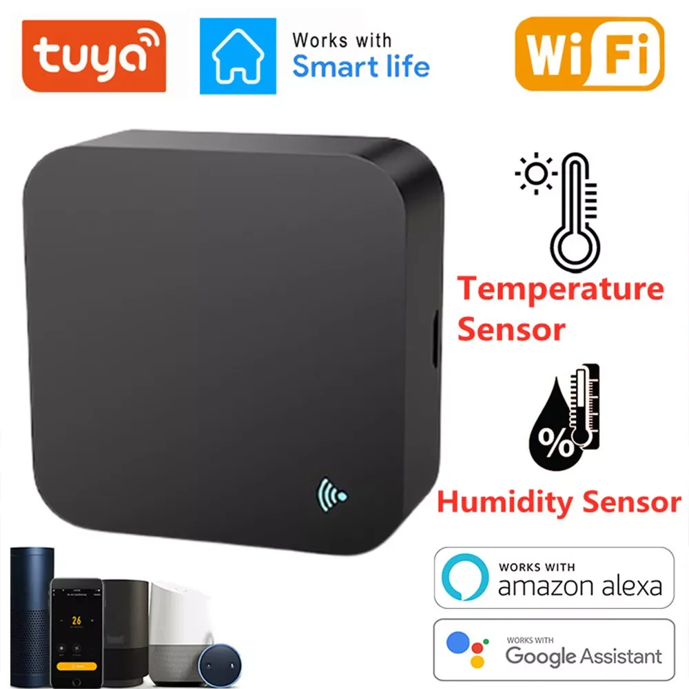 

WIFI Temperature & Humidity Sensor + IR Remote Control APP Voice Control Infrared Smart Home Automation Alexa Home