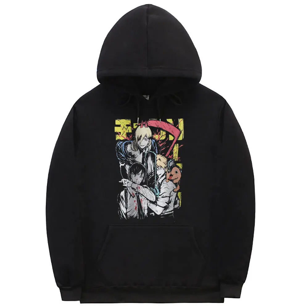 

Anime Chainsaw Man Hoodies Ulzzang Aesthetic Denji Hayakawa Aki Power Pochita Hoodie Men Women Fashion Cotton Hoody Sweatshirt