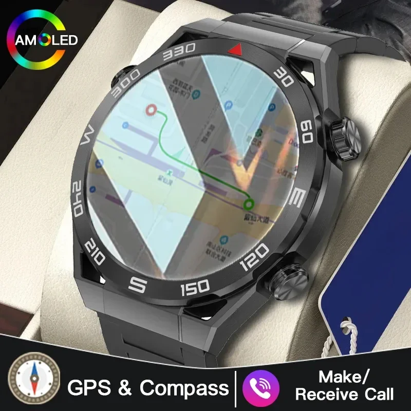 

2024 New Business Ultimate Smart Watch Men Bluetooth Call Compass 100+ Sport Modes Smartwatch Waterproof Watches for Huawei IOS