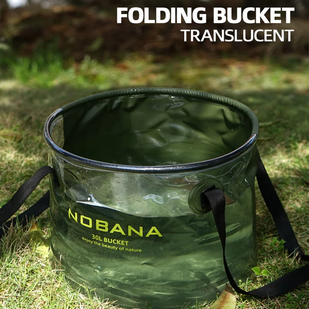 

20L/30L Protable Collapsible Water Bucket Outdoor Hiking Fishing PVC Folding Buckets Water Container Camping Equipment