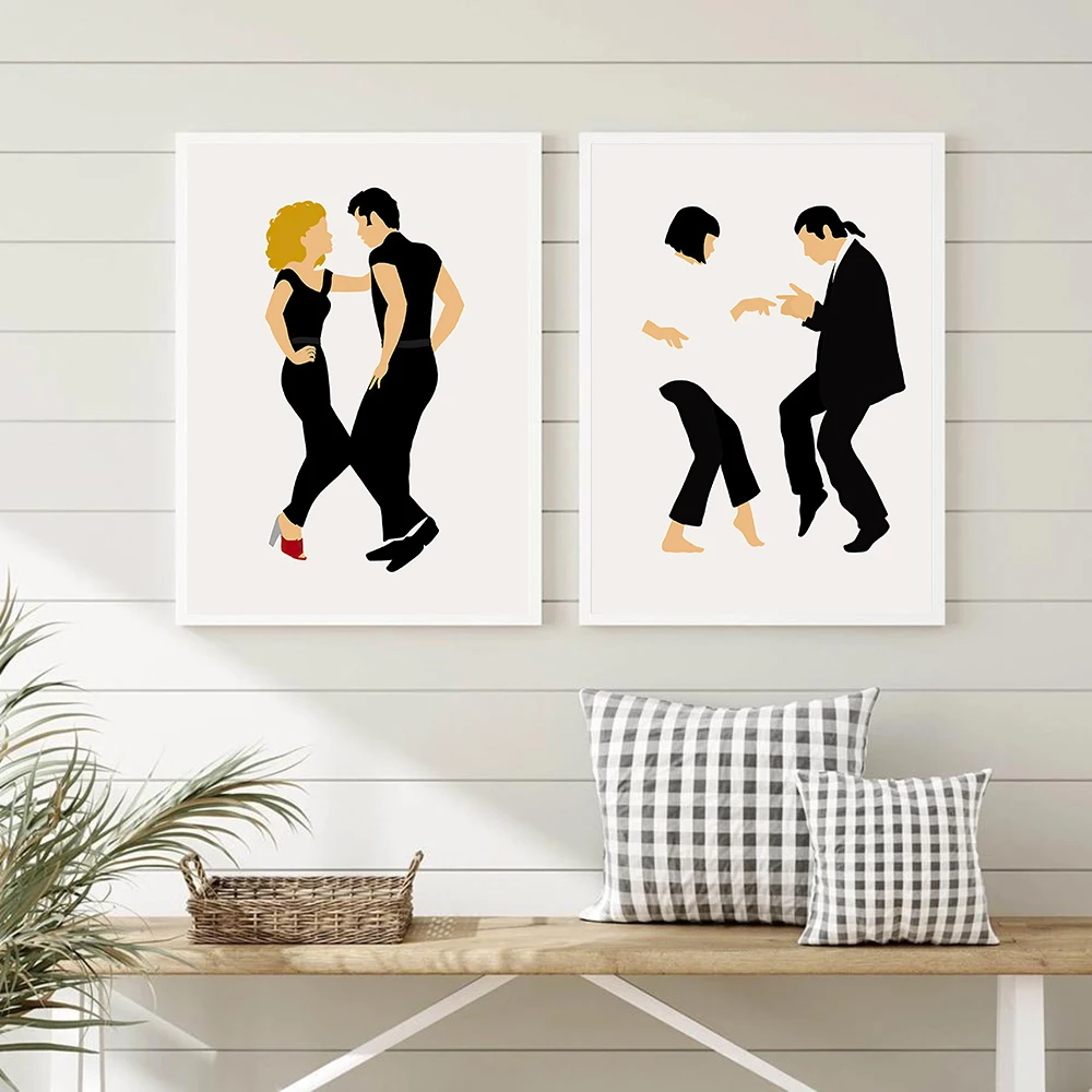 

Pulp Fiction Film Poster Dirty Dancing Movie Canvas Painting Christmas Art Print Retro Wall Picture For Living Room Home Decor
