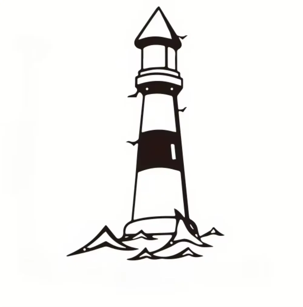 Потрясающий Металлический Настенный Декор Скульптура Маяка 1 Шт. Современный