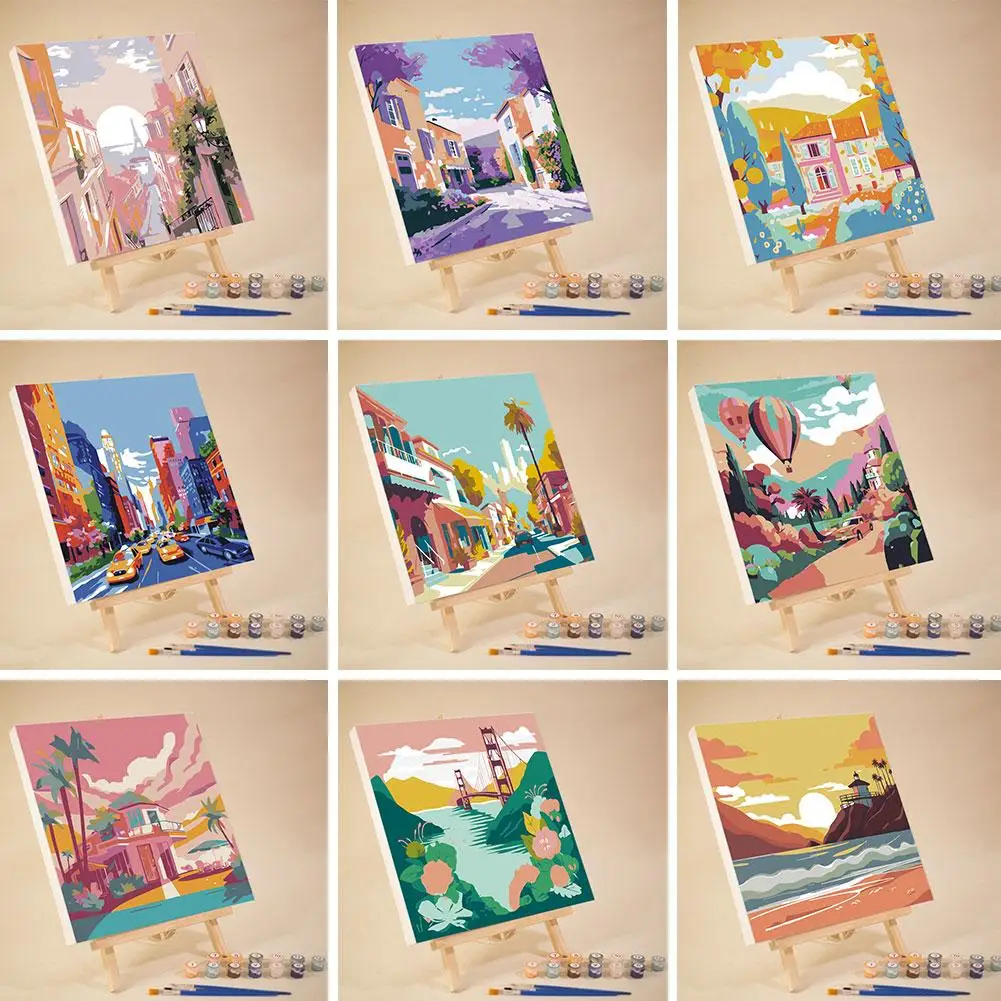 Набор для рисования по номерам на холсте с цветами