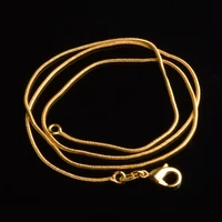 20pclot fashion 1mm gold color snake chains necklace women choker necklaces for jewelry in bulk 16 18 20 22 24 26 28 30 inches