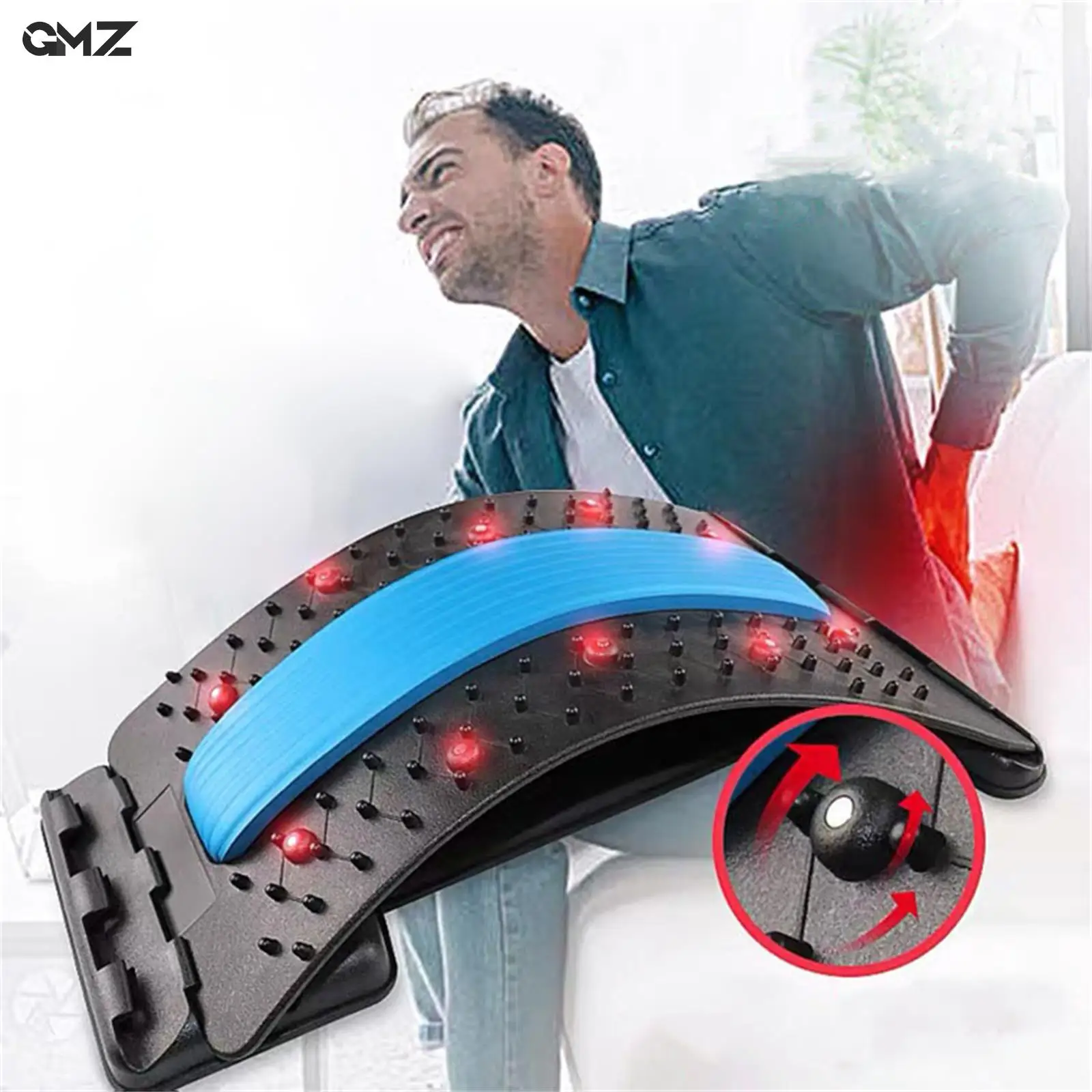 

Waist Neck Lumbar Cervical Spine Support Multi-Level Magnetotherapy Back Massager Stretcher Fitness Pain Relief