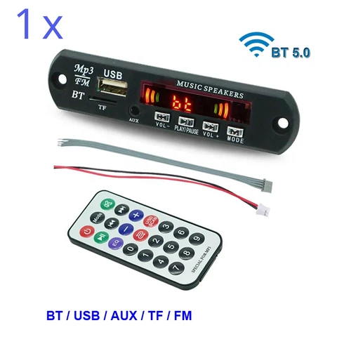 1/10 шт. Плата декодера Bluetooth 5,0 MP3/WMA/WAV/APE/FLAC автомобильный аудио USB TF FM радио модуль MP3 Bluetooth музыкальный плеер