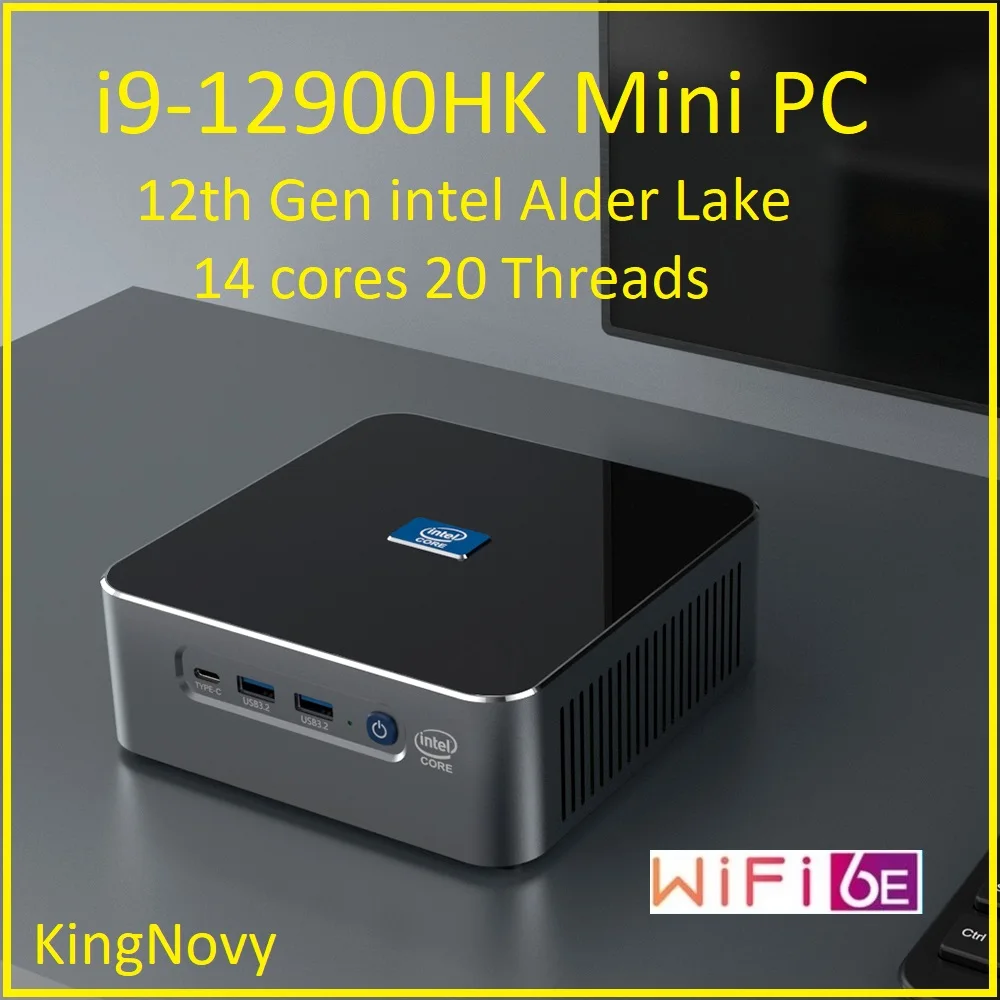 

S600 Mini PC Intel 12th Gen i9 12900HK i7 14 Cores 20 Threads Dual LAN Mini Desktop HTPC 8K UHD WiFi6E BT5.2 Gaming Computer