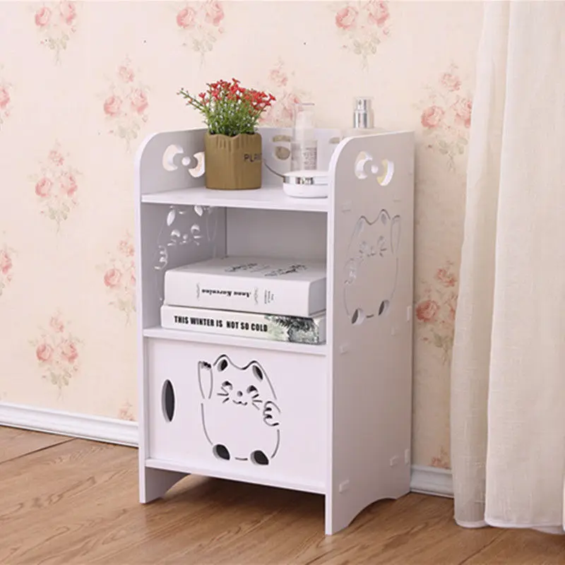 

Simple modern bedside table mini storage small cabinet multifunctional locker bedroom simple white bedside cabinet nightstands