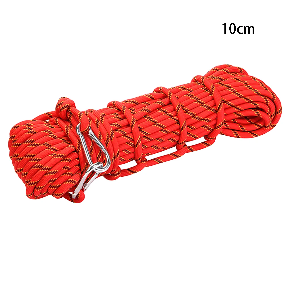 

Caving Wear Resistant String Durable Gymnastic Safety Climbing Rope Rappelling With Hook Outdoor Sports Rock Survival