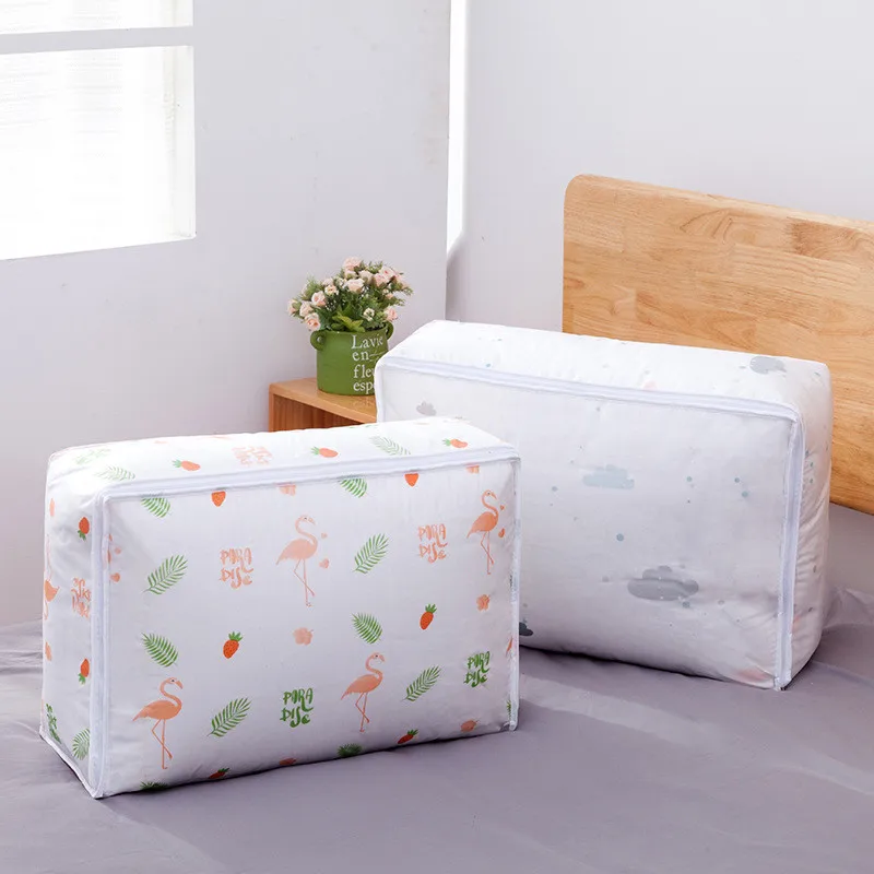 

Wardrobe Quilt Pillow Blanket Finishing Storage Bag Big Capacity Foldable Quilt Storage Bag Dustproof Home Clothes Organizer Bag