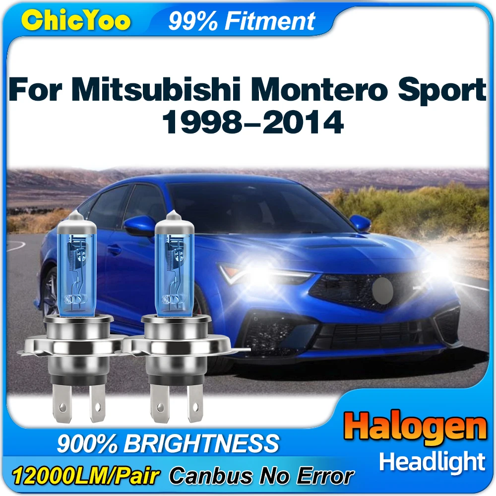 2 шт. H4 супер яркая галогенная лампа налобного фонаря 100 Вт 12 В автомобильный свет