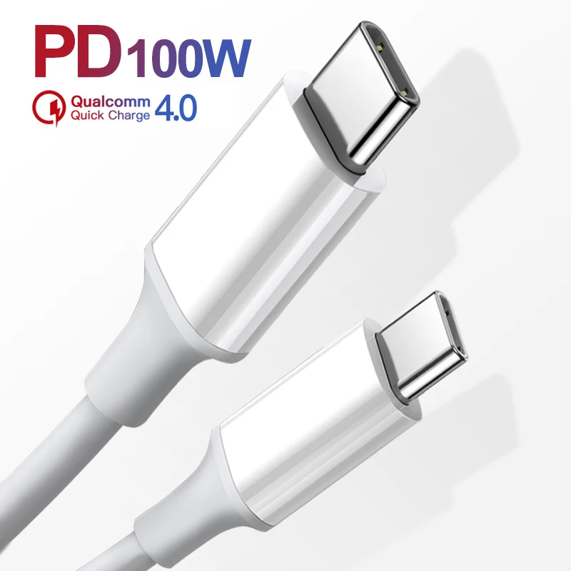 

PD 100W USB C to USB Type-C Cable Fast Charge Data Cable For Huawei P30 Samsung Xiaomi Phone Data Line Quick Charge Accessories