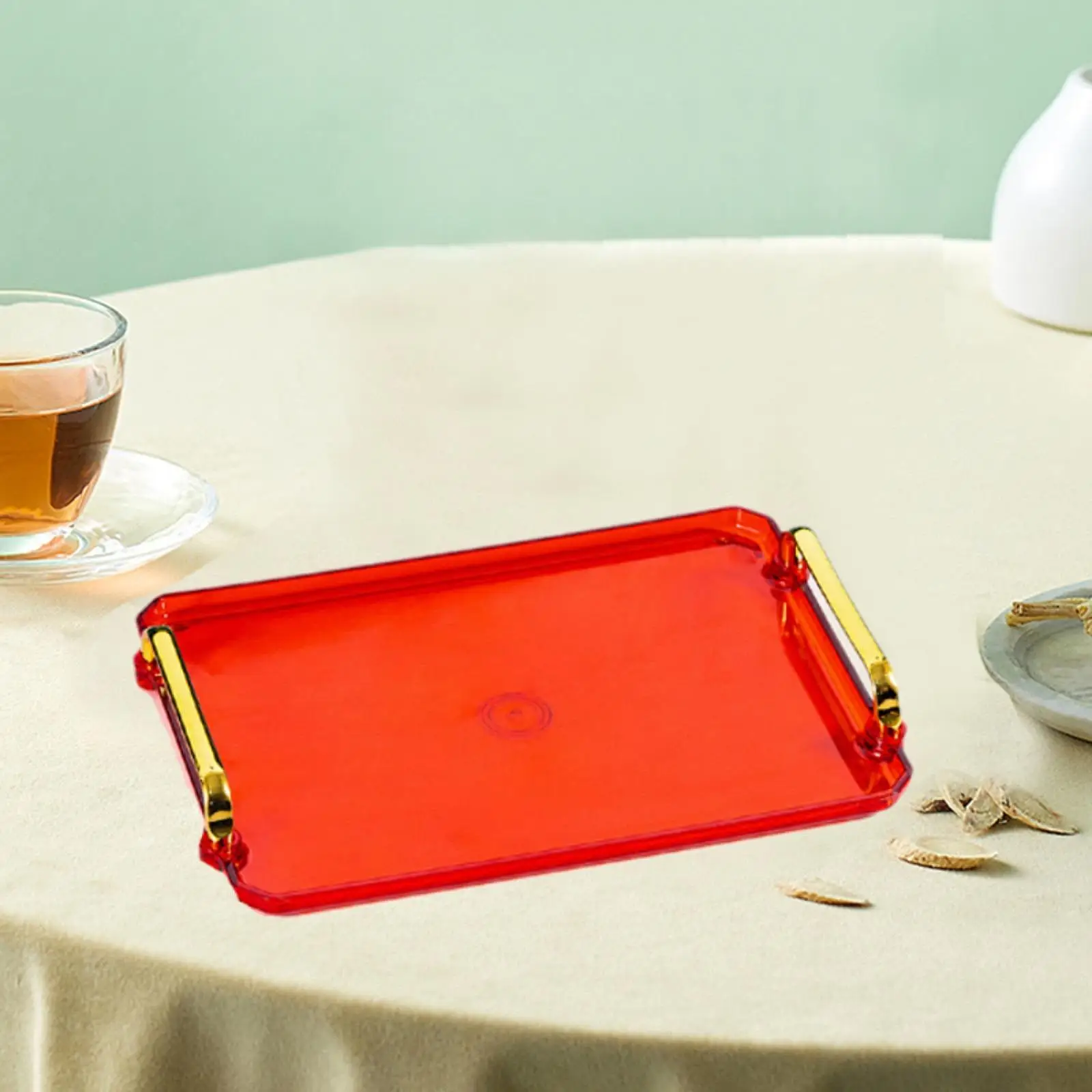 Прямоугольный сервировочный поднос с ручкой косметическое блюдо для ювелирных