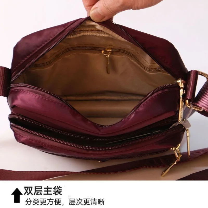 2023 New Crossbody Bag Women Versatile Small Single Shoulder Mobile Phone Wrap Nylon Square Bag