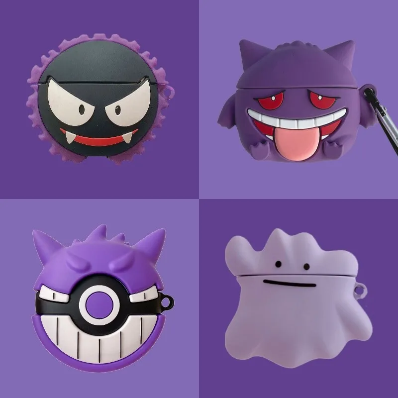 

Gengar Poke Ball Gastly Ditto Airpods 3 Airpods 1/2 Bluetooth Headphone Case Pokemon Wireless Headphones Silicone Soft Shell