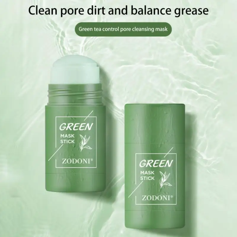 

Green Tea Solid Mask Deep Cleaning Moisturizing Mud Mask Shrink Pores Blackhead Masks Purifying Clay Stick Skin Care