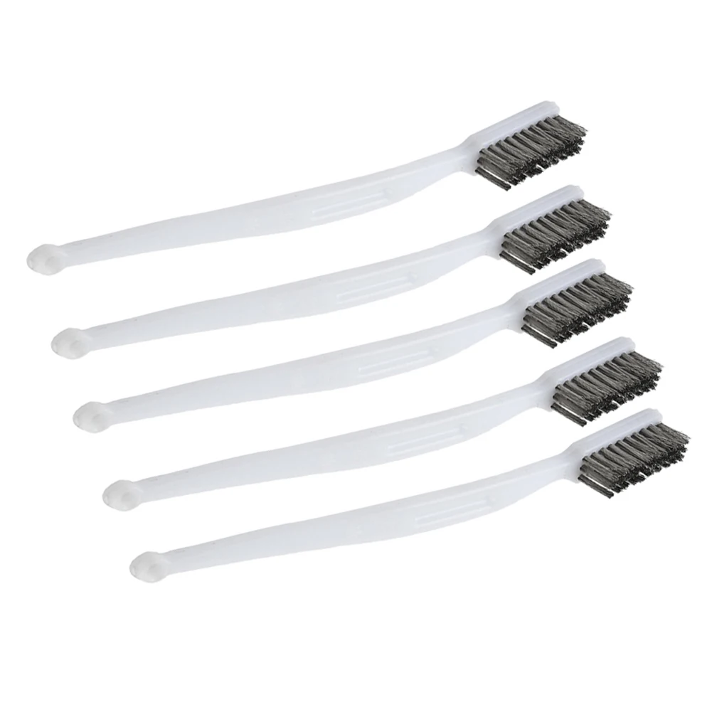 

White Plastic Handle Brass Wire Stainless Steel Wire Brushes Metal Rust Cleaning