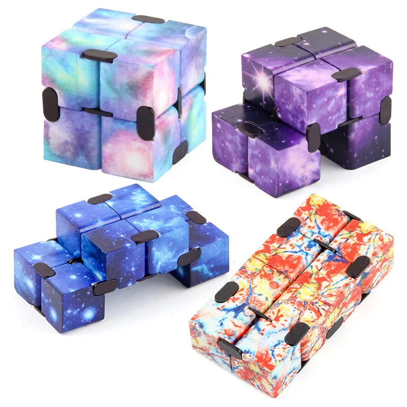 

3Pcs Galaxy Infinity Cube Autism Toys For Children Anti Stress Kids Adults Juguetes Antiestrés Ansiedad Kубик Aнтистресс