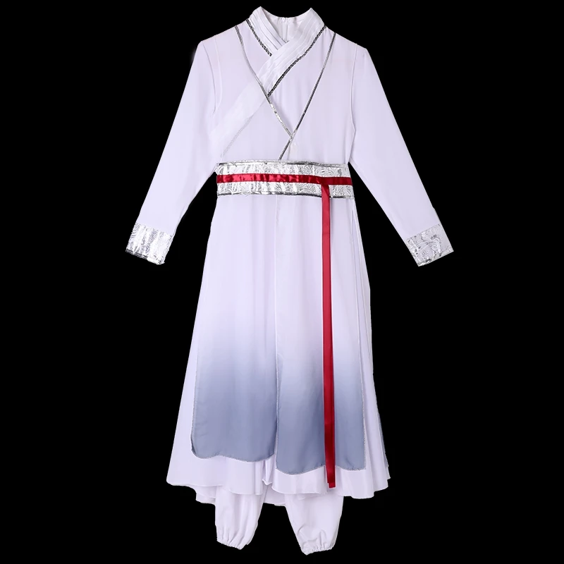 

Children White Classical Chinese Folk Dance Wear Costume Kids Chinese Style Hanfu Dance Costume Girls Boys Classic Dance Costume