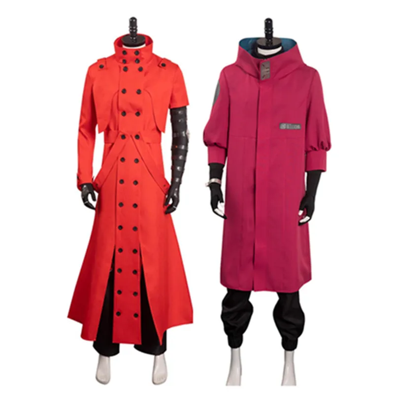 

Костюм для косплея из аниме Trigun Vash с тычинками, мужское пальто, Униформа, куртка, штаны, наряд для Хэллоуина, карнавала, Женский костюм для маскировки