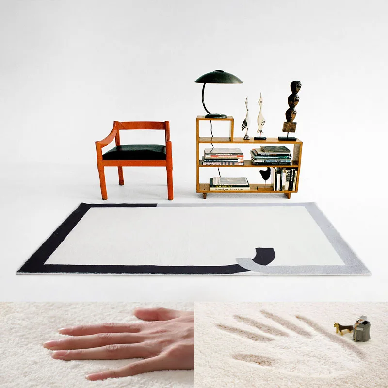 

Ins Cashmere-like Carpet Living Room Luxury Bedroom Tatami Mat Thick Fluffy Rug Home Decoration Non-slip Floor Mat Lounge Carpet