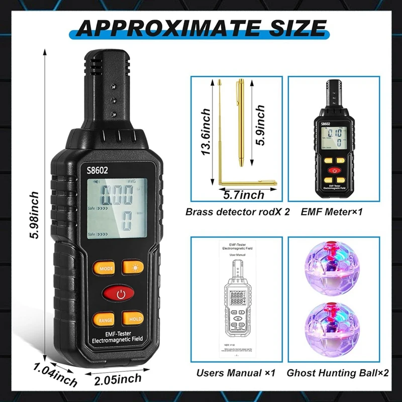 Комплект снаряжения для охоты на привидение из 5 предметов 1 излучение ЭМП 2