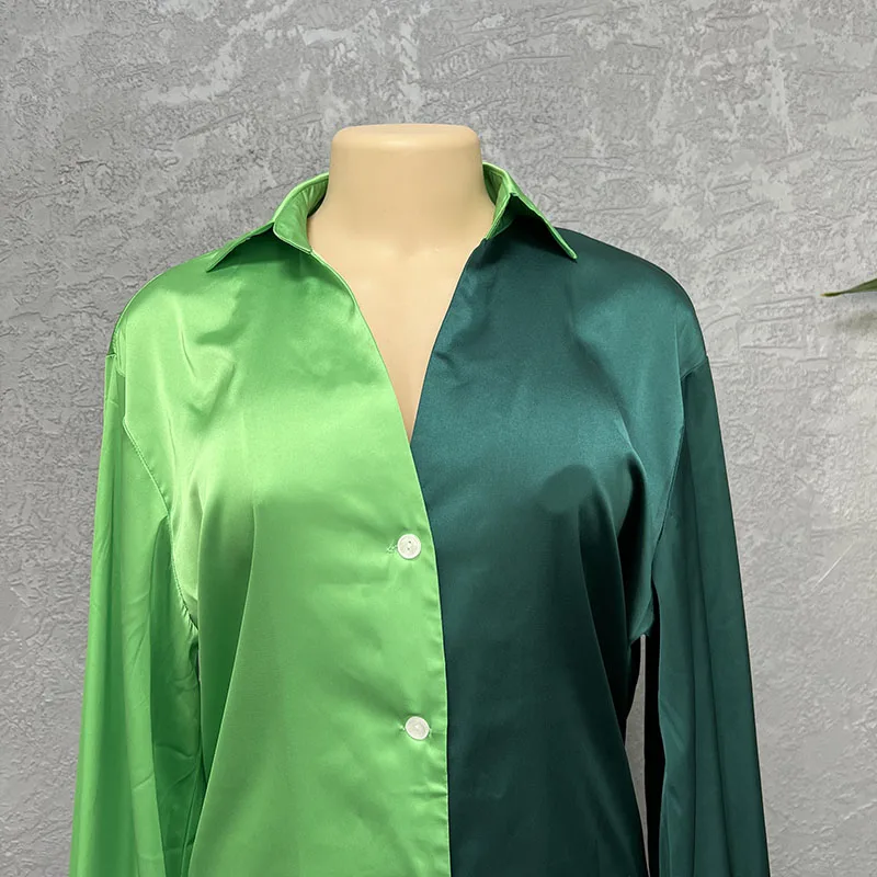 Женские Элегантные повседневные рубашки на пуговицах топ с высокой талией и