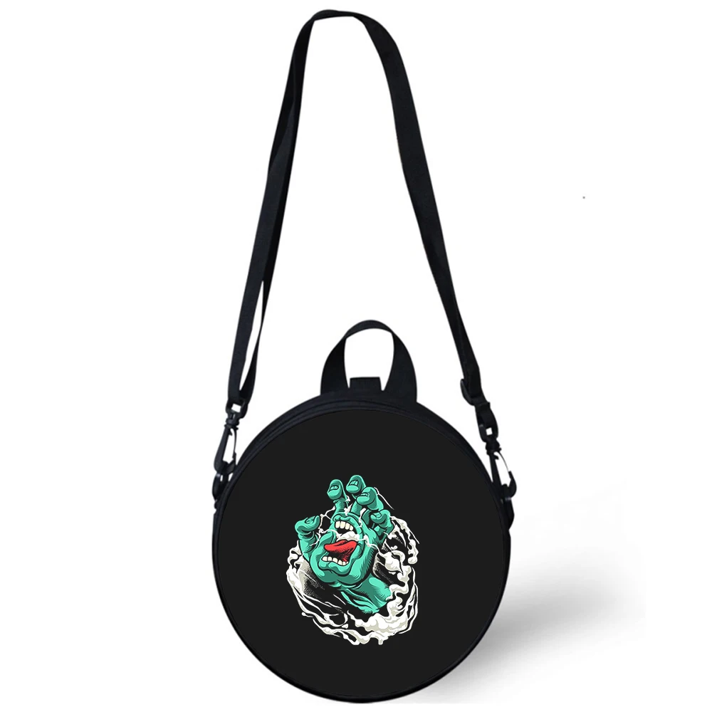 Santa Cruz Skateboards Art Child kindergarten Bag 3D Print Crossbody Shoulder Bags School Women Mini Round Bagpacks Rugtas Bag
