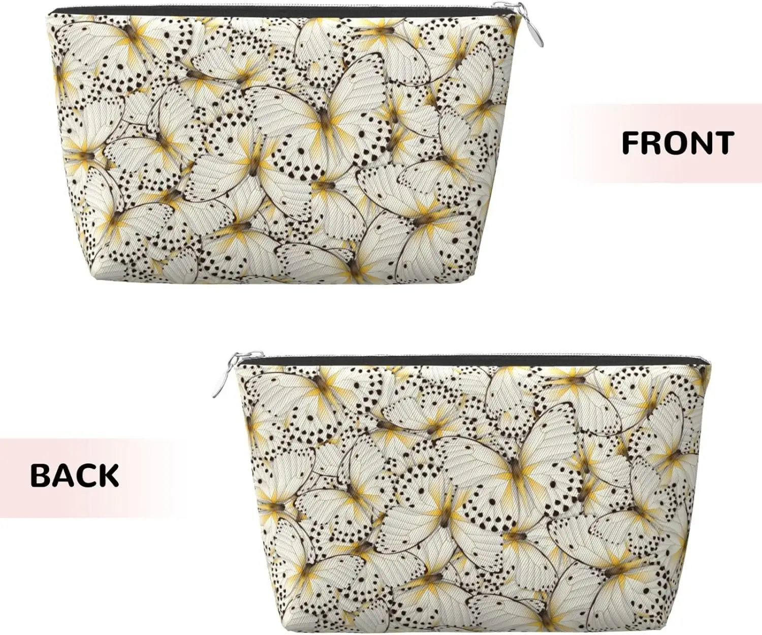 Женская косметичка с различными бабочками дорожный размер туалетные