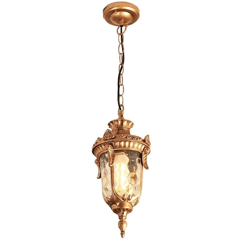 

Loft Hanging Aluminum Ball Lamp Vintage Glass Chandeliers Lamp Grape Pendant Garden Outdoor Bulb Waterproof Balcony