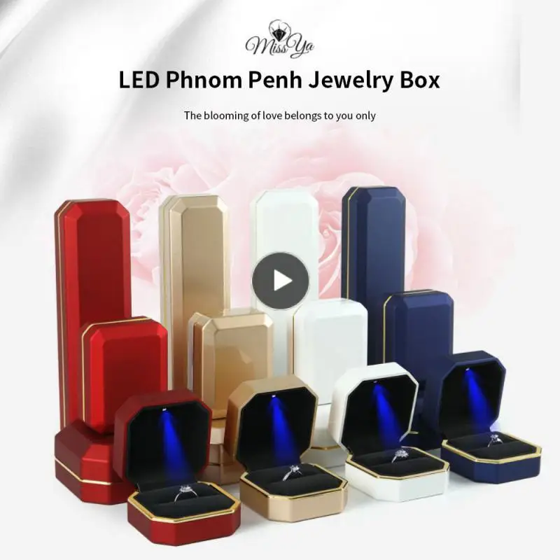 

Easy To Carry Bracelet Box Easy To Clean Waterproof And Wear-resista Led Light Diamond Ring Box Jewelry Box Pendant Bracelet Box