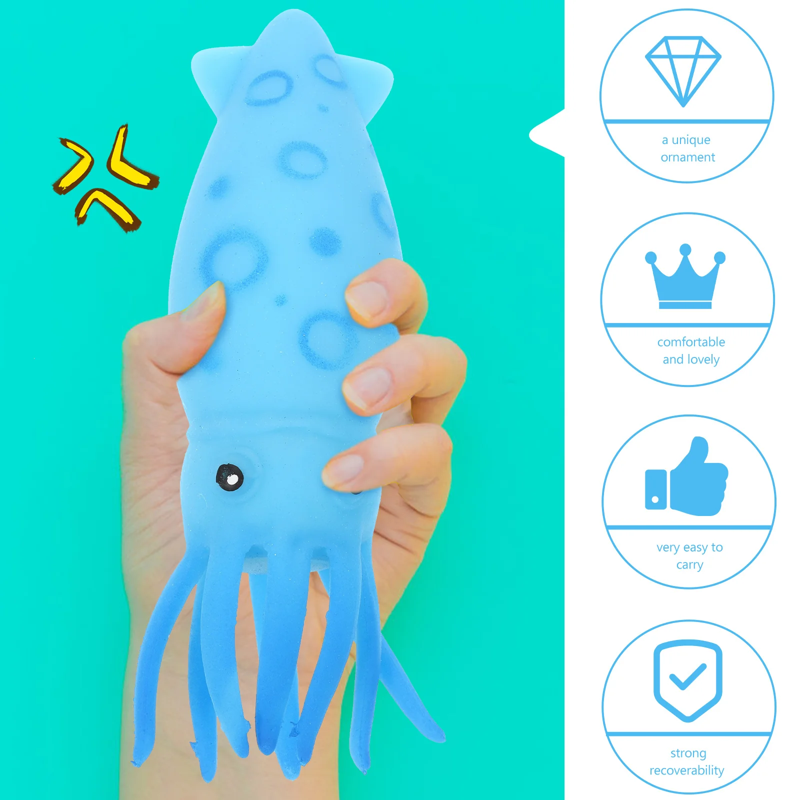 Игрушка-форма в виде осьминога для детей мука синяя детские игрушки