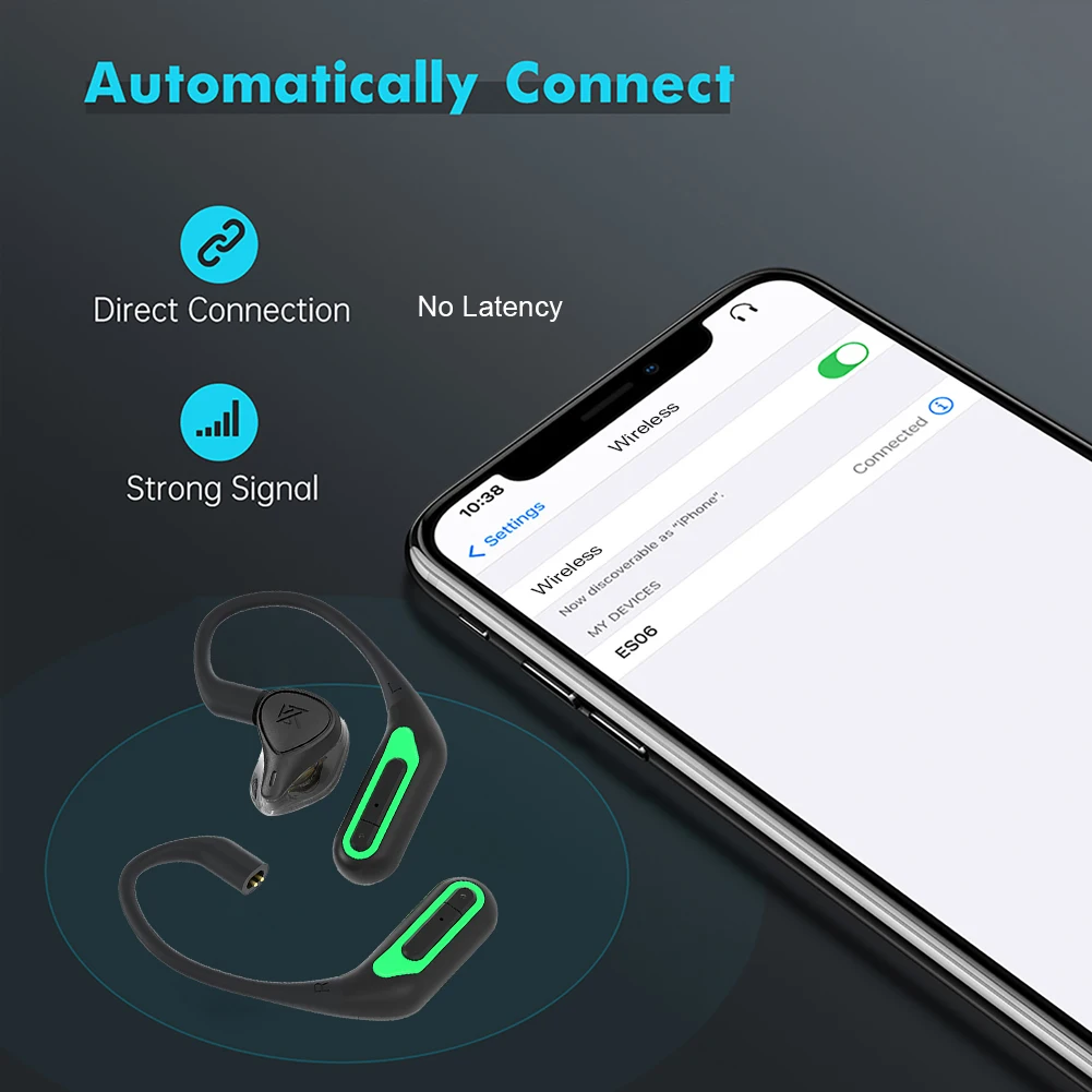 2 шт. AZ10 Bluetooth-совместимый крючок для наушников Hi-Fi беспроводной разъем гарнитуры +
