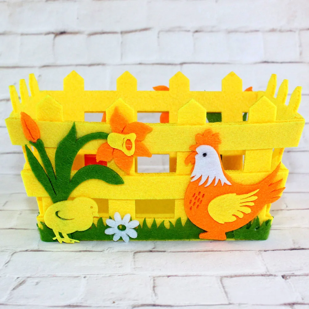 

1pc Basket Boys Fence Basket Basket Craft Ornament for Easter Basket Craft