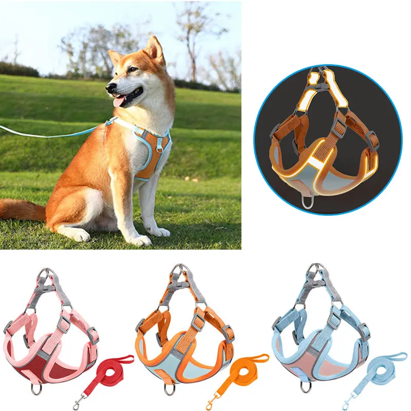 

Светоотражающая Регулируемая шлейка и поводок для маленьких собак и котят