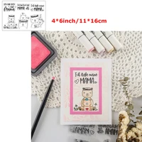 46 inch clear stamps set bear mom and baby german wishes ich hab dich lieb mama diy scrapbooking craft paper cards 2022 new