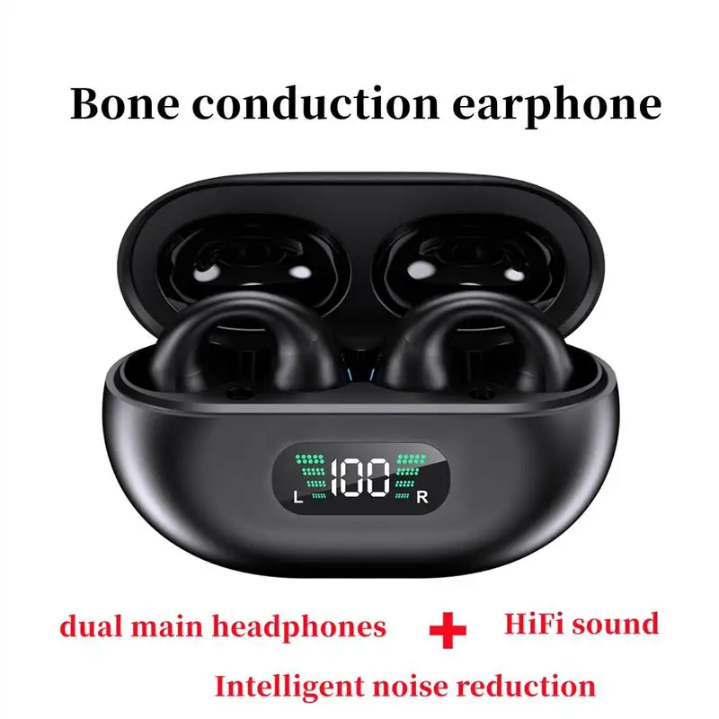 

YYK-Q80 Bluetooth Headset HIFI Sound Effect Low Delay Intelligent Noise Reduction Waterproof Wireless Earclip Sports Headphones