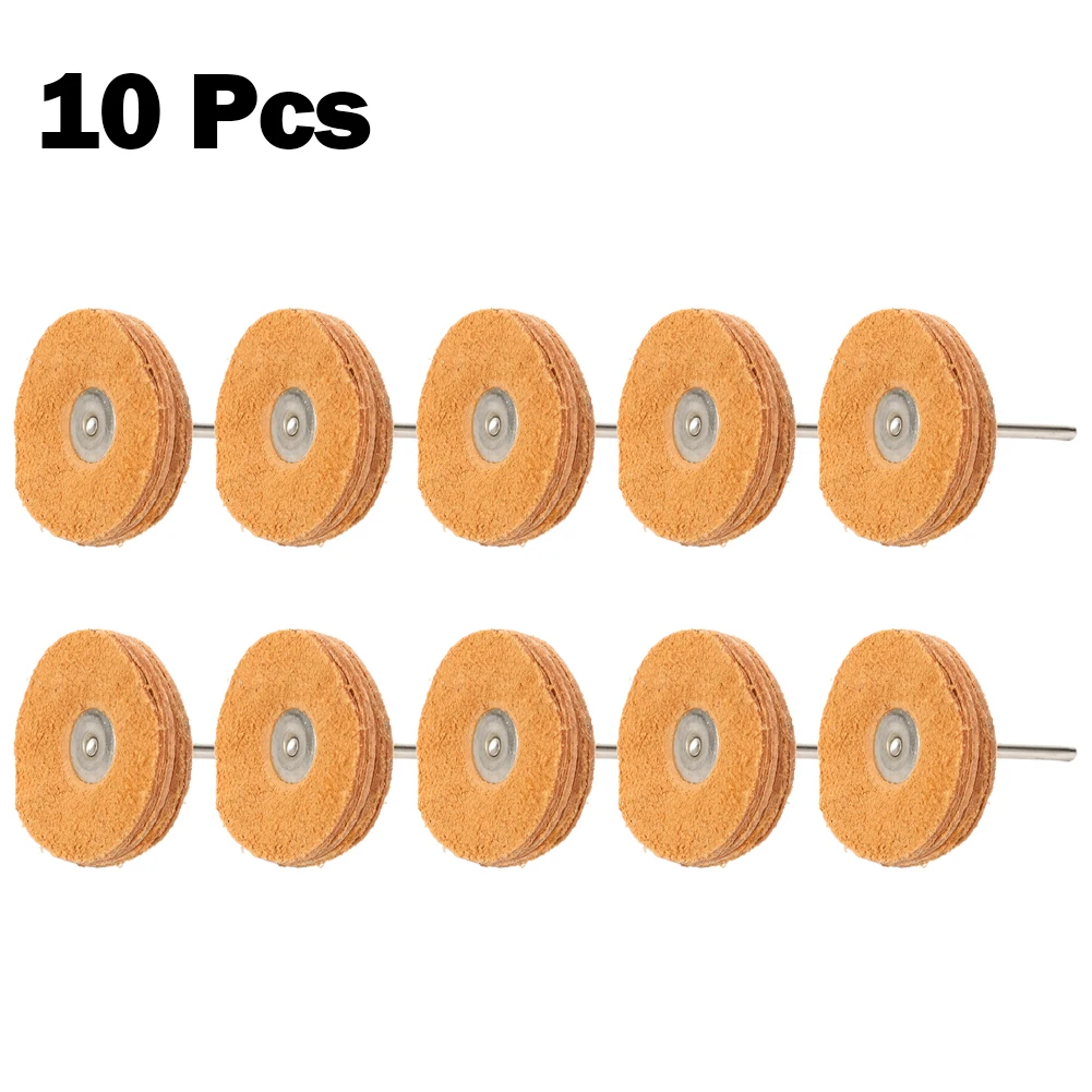 

10pcs Leather Buffing Wheel Buffer Pad Brush Polishing Grinding Disc Rotary Tool Accessories 3×25mm Abrasive Tools