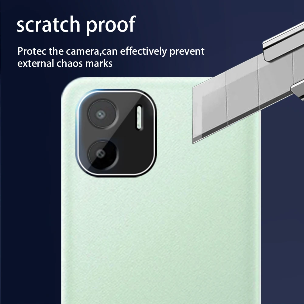2pcs 3D Curved Tempered Glass Rear Camera Lens Protective Cover For Xiaomi Redmi A1 A 1 1A RedmiA1 Lens protection Case 6.52In images - 6