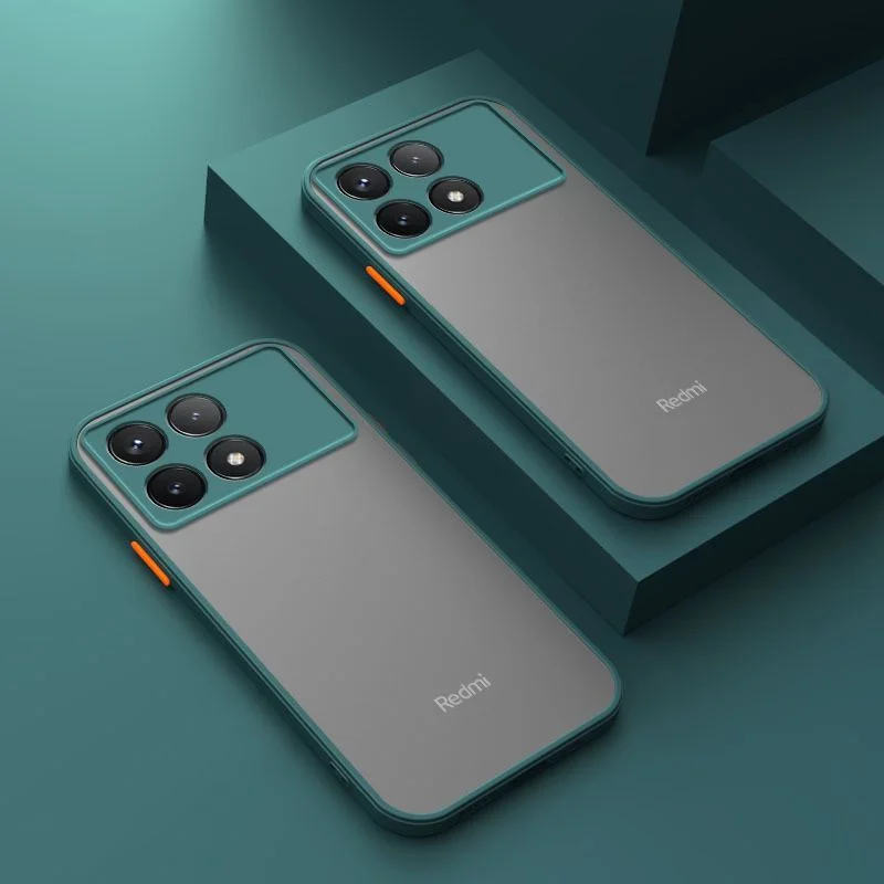 Чехол Funda для Xiaomi POCO X6 Pro 5G Роскошный Матовый Прозрачный чехол телефона Redmi Note 12 4G 11