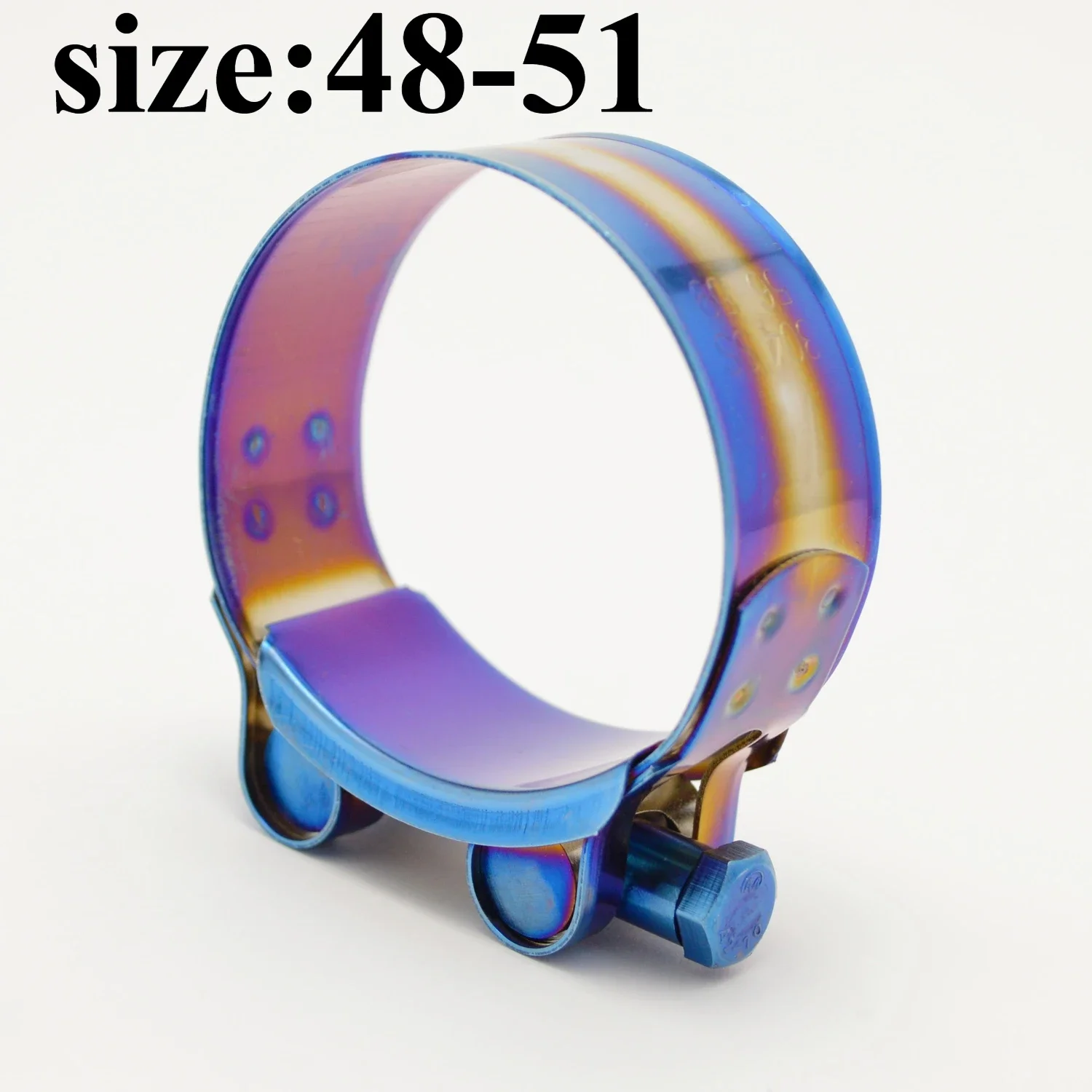 

1 шт., 26 мм/114 мм, Т-образный болт, комплект хомутов для шланга из нержавеющей стали, регулируемые титановые синие хомуты для шлангов, зажимы для шлангов из нержавеющей стали 304