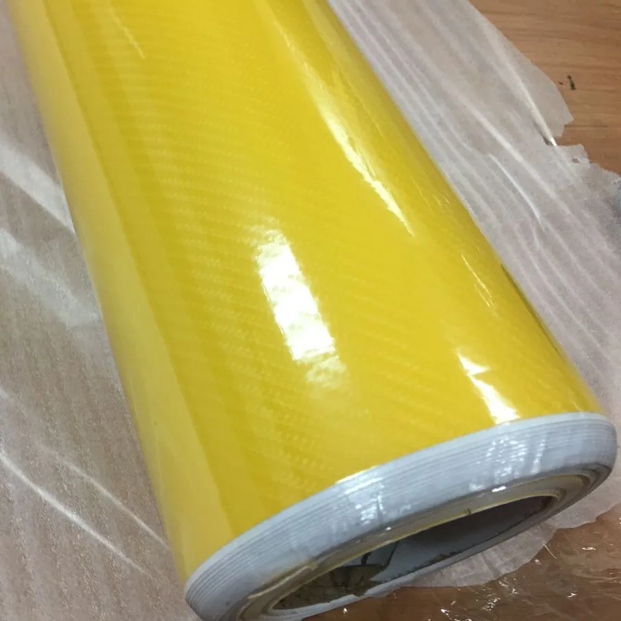 50 см * 150 см/200 см/300 см ультра Глянцевая 5D углеродное волокно виниловая обертка 4D Текстура желтая Глянцевая 5D углеродная пленка автомобильная наклейка