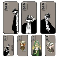 kisuke urahara bleach phone case for xiaomi redmi 11 lite pro ultra 10 9 8 mix 4 fold 10t black cover silicone back prett