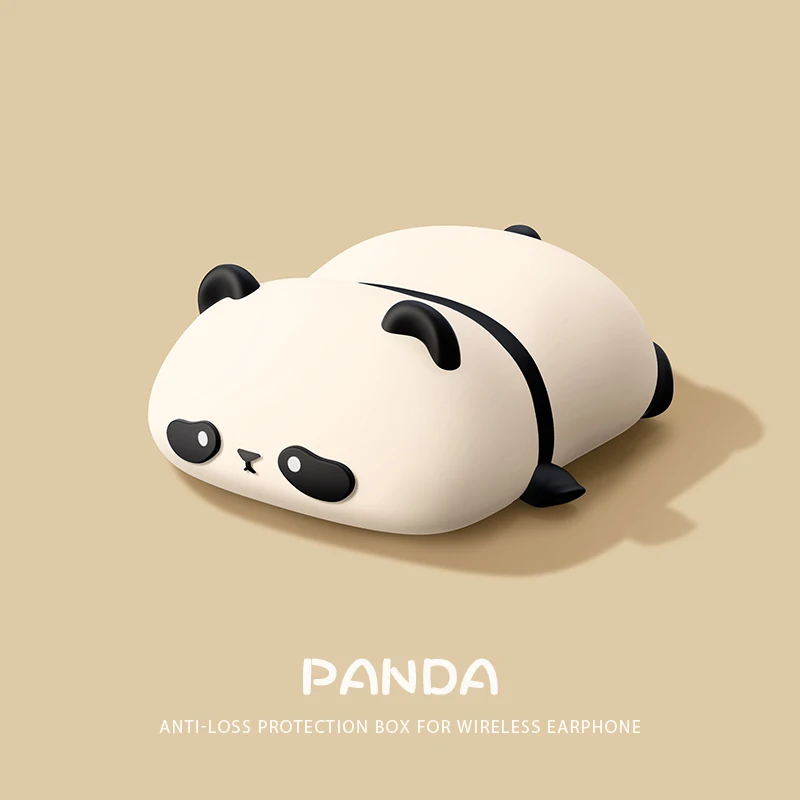 Силиконовый защитный чехол Milo Lying Panda для AirPods 4/Pro 1/2/3