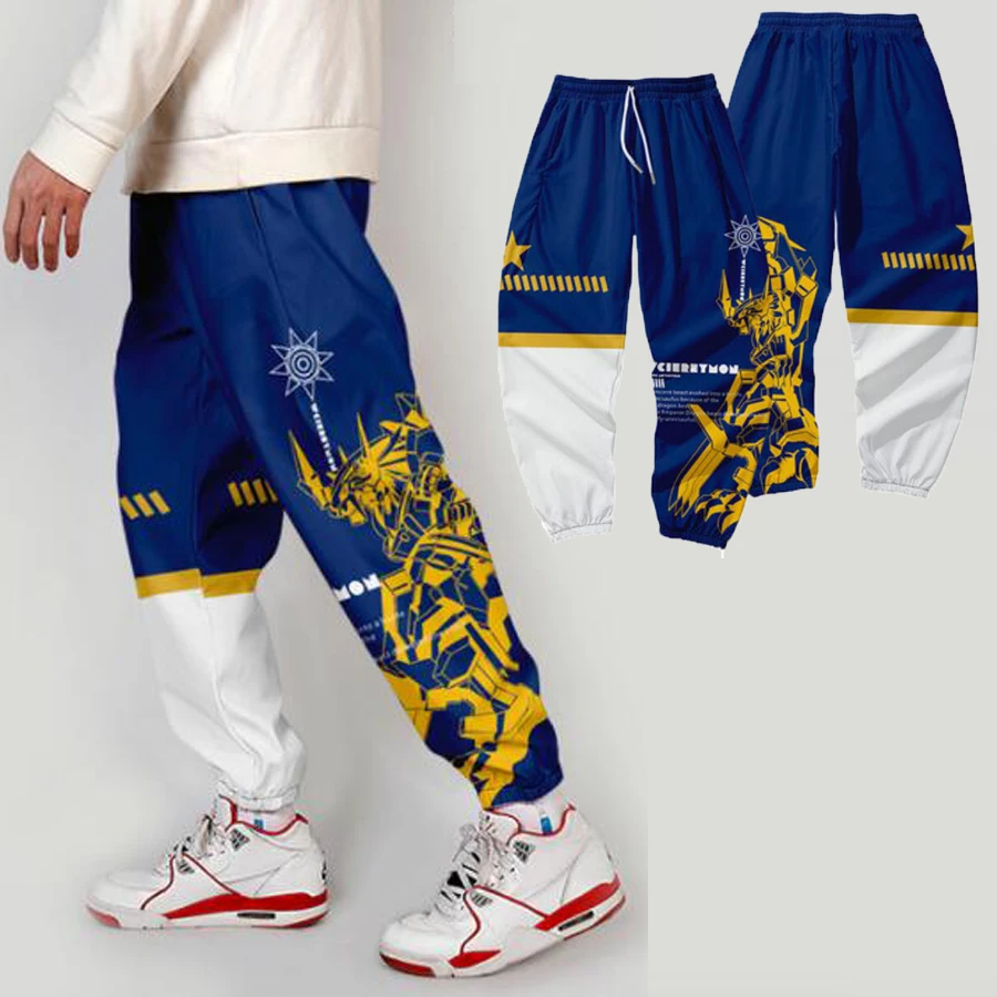 

New in Digimon Adventure 3D Joggers Pants Men Women Casual Trousers Hip Hop Sweatpants Agumon Taichi Yagami Cosplay Costumes