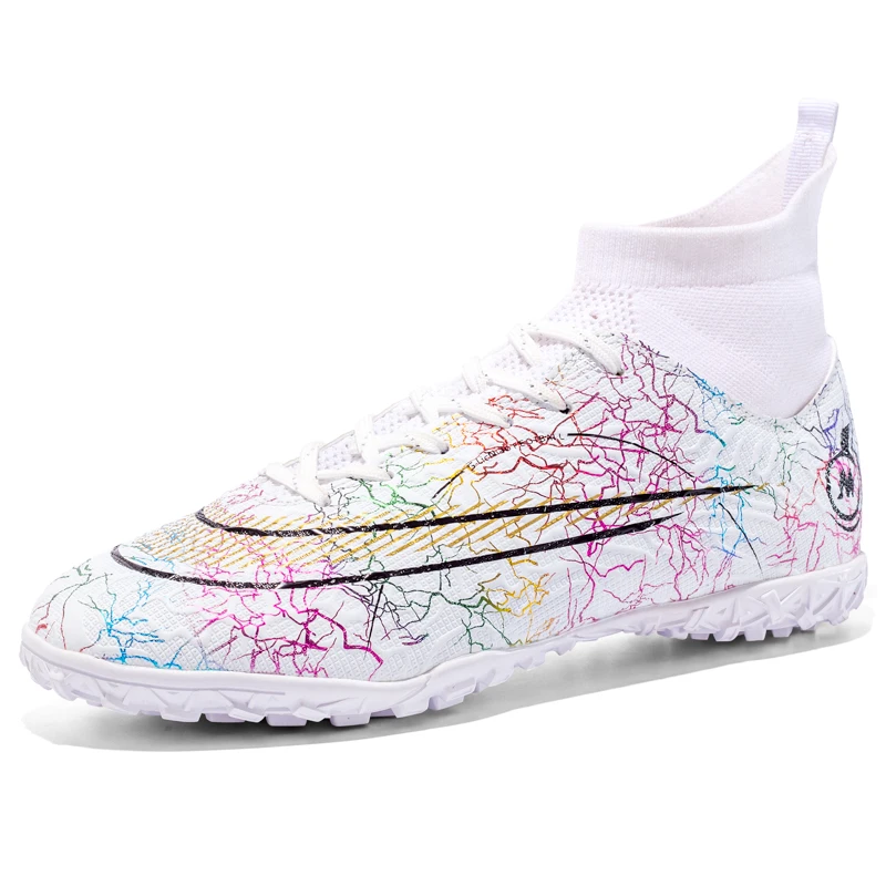 Soccer Shoes For Men AG/TF Football Boots Light Breathable High-top Football Shoes Soccer Cleats Sneakers  Outdoor Sports Shoes