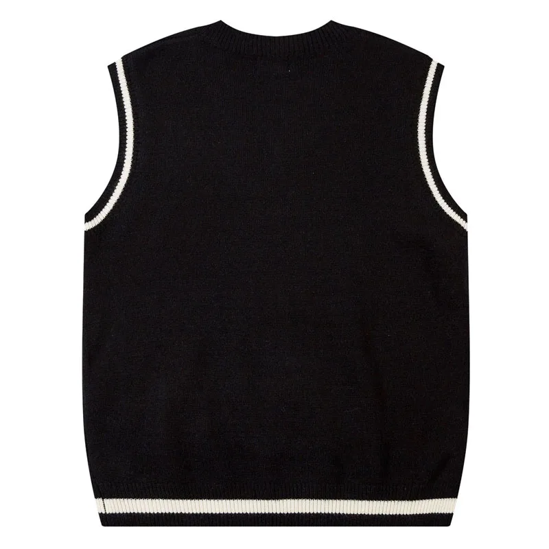 Мужской пуловер без рукавов с V-образным вырезом
