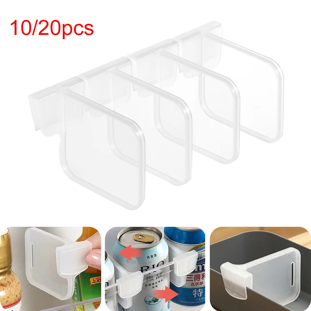 

10/20pcs Refrigerator Storage Partition Board Retractable Plastic Divider Storage Splint Kitchen Bottle Can Shelf Organizer Tool
